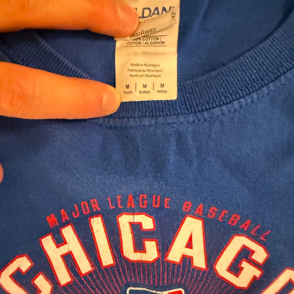 Kids Chicago Cubs World Series T-Shirt, Youth Medium - Picture 4 of 6